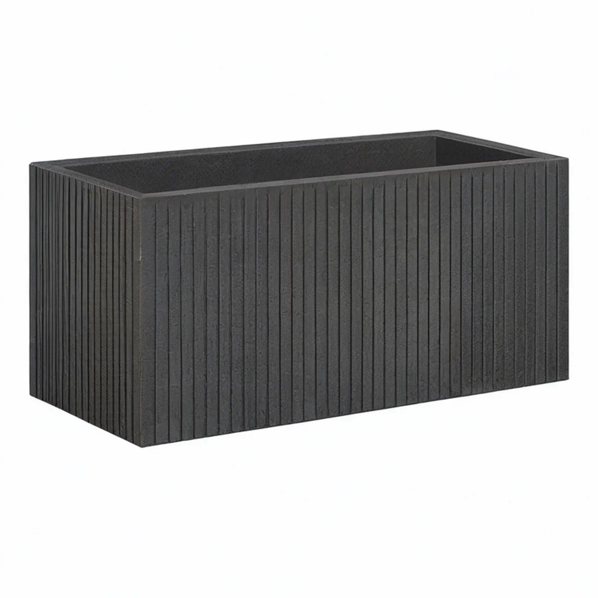 Rechteckiger Pflanzkasten aus Polypropylen, Anthrazit, 80 x 30 x 40 cm